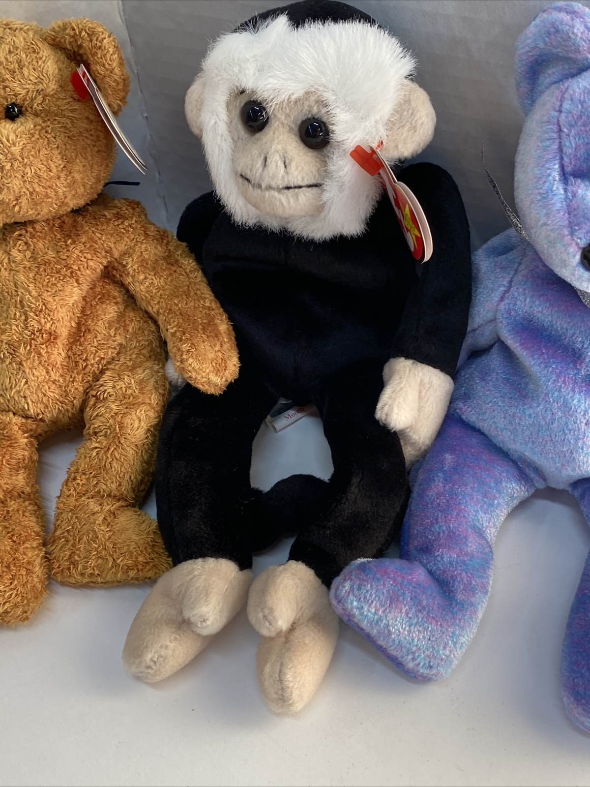 Lot of 3 1999 Ty beanie babies Fuzz clubby II mooch all with tags beanie baby - Picture 3 of 7