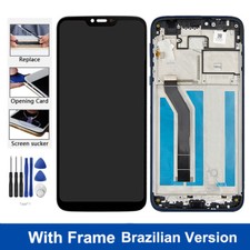 LCD Display Touch Screen Digitizer Assembly w/ Frame For Motorola Moto G7 Power