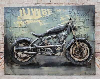 Décor Art De Moto Mann Ghost Rider Harley Peinture 3D Œuvre À Vendre Art NR 