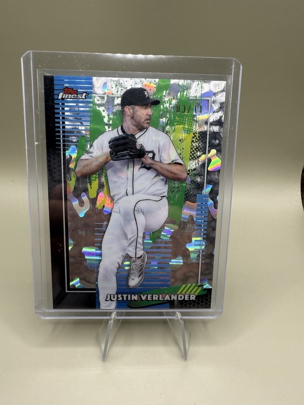 2026 Topps Finest, Justin Verlander FDI Mercury, Molten Refractor/11