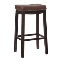 Kingston Cognac Backless Barstool by