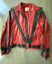 1980s Michael Jackson  Thriller  Red Leather Jacket  Size 38