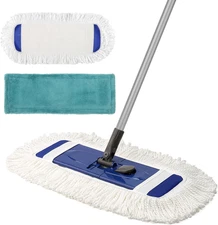 Kefanta Dust Mop for Hardwood Floors with Extendable Long Handle 57'' and 2 Diff