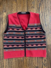 Vintage Western Vest Red