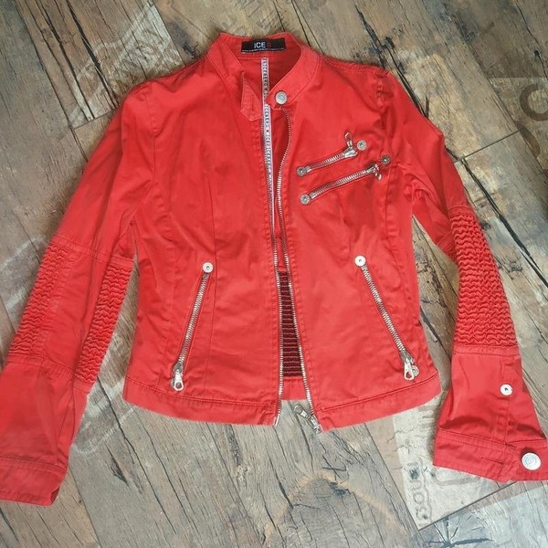 Women Iceberg Jacket Red Cotton 34 / XS / 42