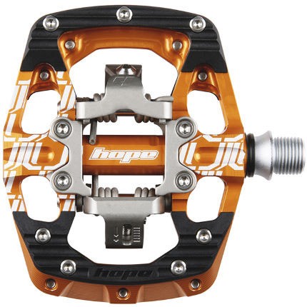 Hope Union GC Orange Pedals - CNC Machined Aluminum CrMo Spindle Rebuildable 53490₽