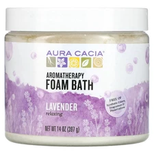 Aura Cacia Aromatherapy Foam Bath Relaxing Lavender 14 oz 397 g Not Tested on