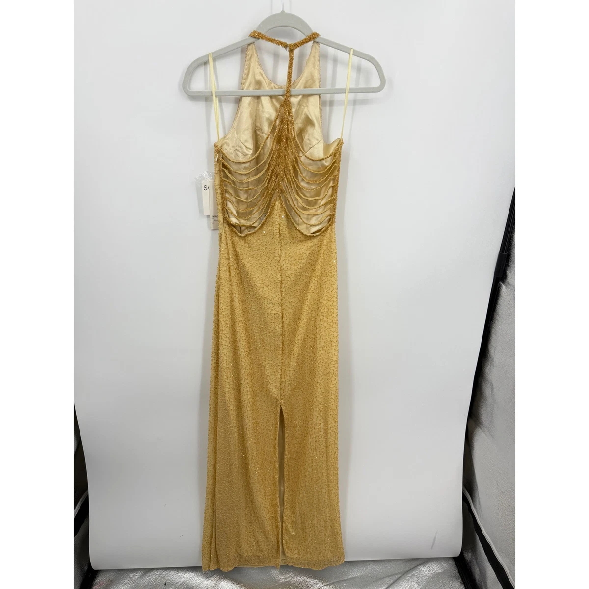 Gold Beaded Long Dresses for Women for sale - eBay