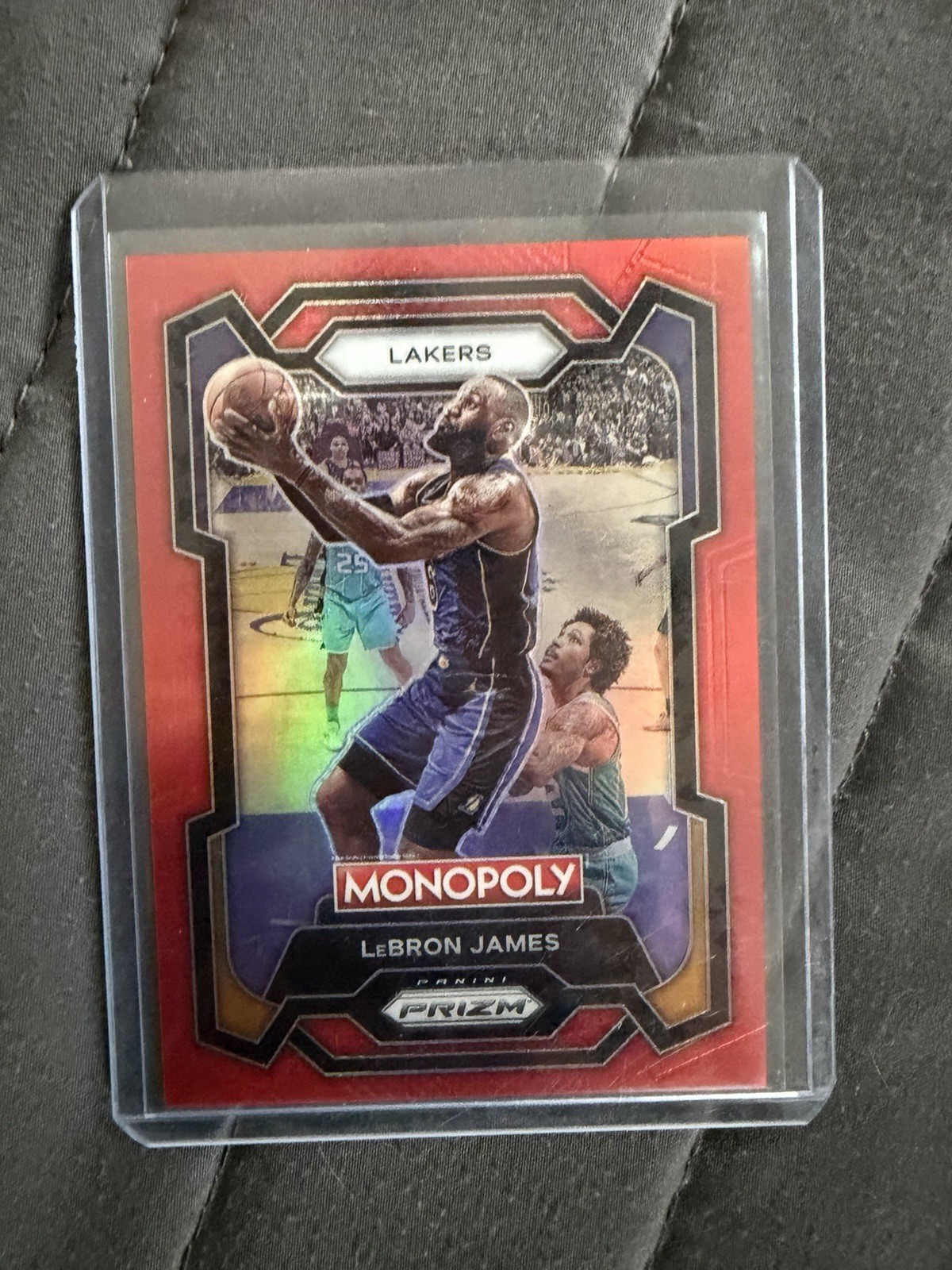 2023-24 Panini Prizm Monopoly LeBron James Red Prizm #40 Lakers NBA #74/99 