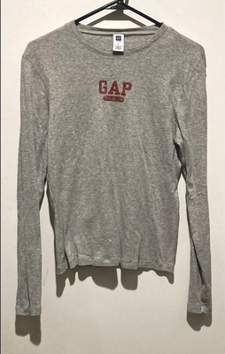 #ad GAP Y2K Long Sleeve Shirt Women’s Large Vintage 2000s Logo Block Tag $36.00