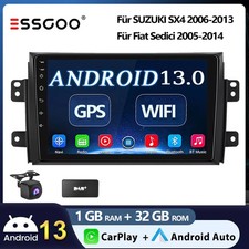DAB+ Für SUZUKI SX4 Fiat Sedici 06-13 Android 14 Autoradio Kam 32G CarPlay GPS
