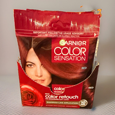 6 Garnier Color Sensation Color Retouch Ammonia-Free Vegan Red Hair Dye Shampoo