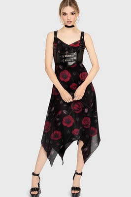 Killstar Fawnelle Midi Dress Womens Goth Alternative