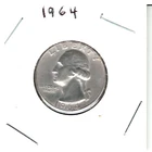 1964 Silver  Washington Quarter