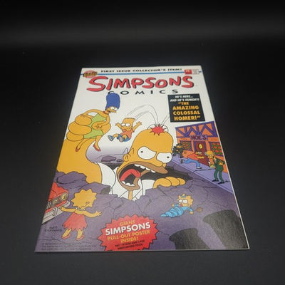 #ad Simpsons Comics #1 Bongo Comics First Issue Collector#x27;s Item Giant Poster NM $299.99