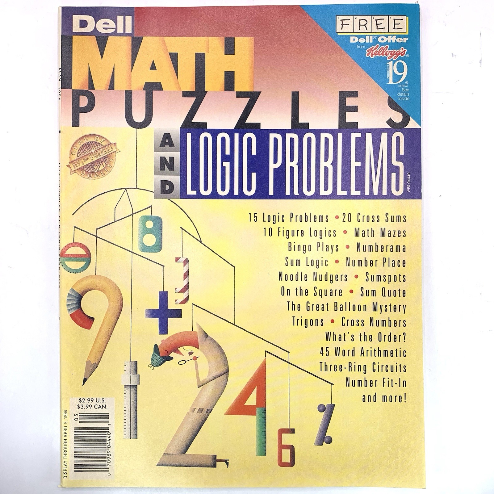 Dell Math Puzzles and Logic Problems 1994 Lot of 4 Books * UNUSED | eBay