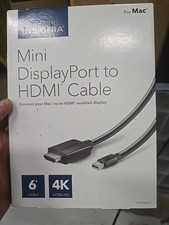 Insignia - 6' Mini DisplayPort-to-HDMI Cable for MacBook - Black