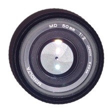 Minolta MD 50mm f2 With Both Caps In Great Working Condition