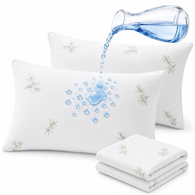 Aaf Textiles Bambus wasserdichte Kissenschoner 2 48x74, Bambus-wasserdicht 