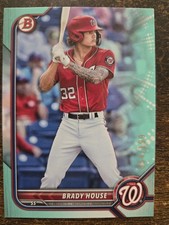 2022 Bowman Draft Brady House #BD-144 Aqua Production Error: All Copies 54/199!!
