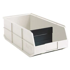 Akro-Mils 30358Beige Shelf Storage Bin, Plastic, Beige, 7 In H, 11 In W, 20 1/2
