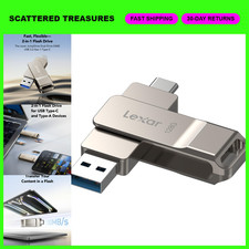 128GB Dual USB 3.2 Type-C Flash Drive, High-Speed Portable Storage, Champagne Si