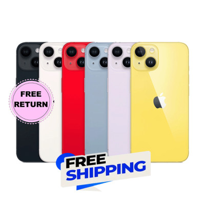 Apple iPhone 14 128GB/256GB Unlocked - Midnight, Starlight, (PRODUCT)RED