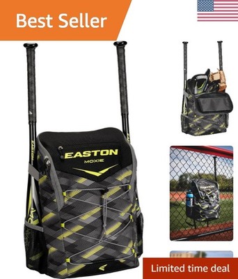 Durable Black MOXIE Backpack for Baseball / Softball Players - 5 Compartments