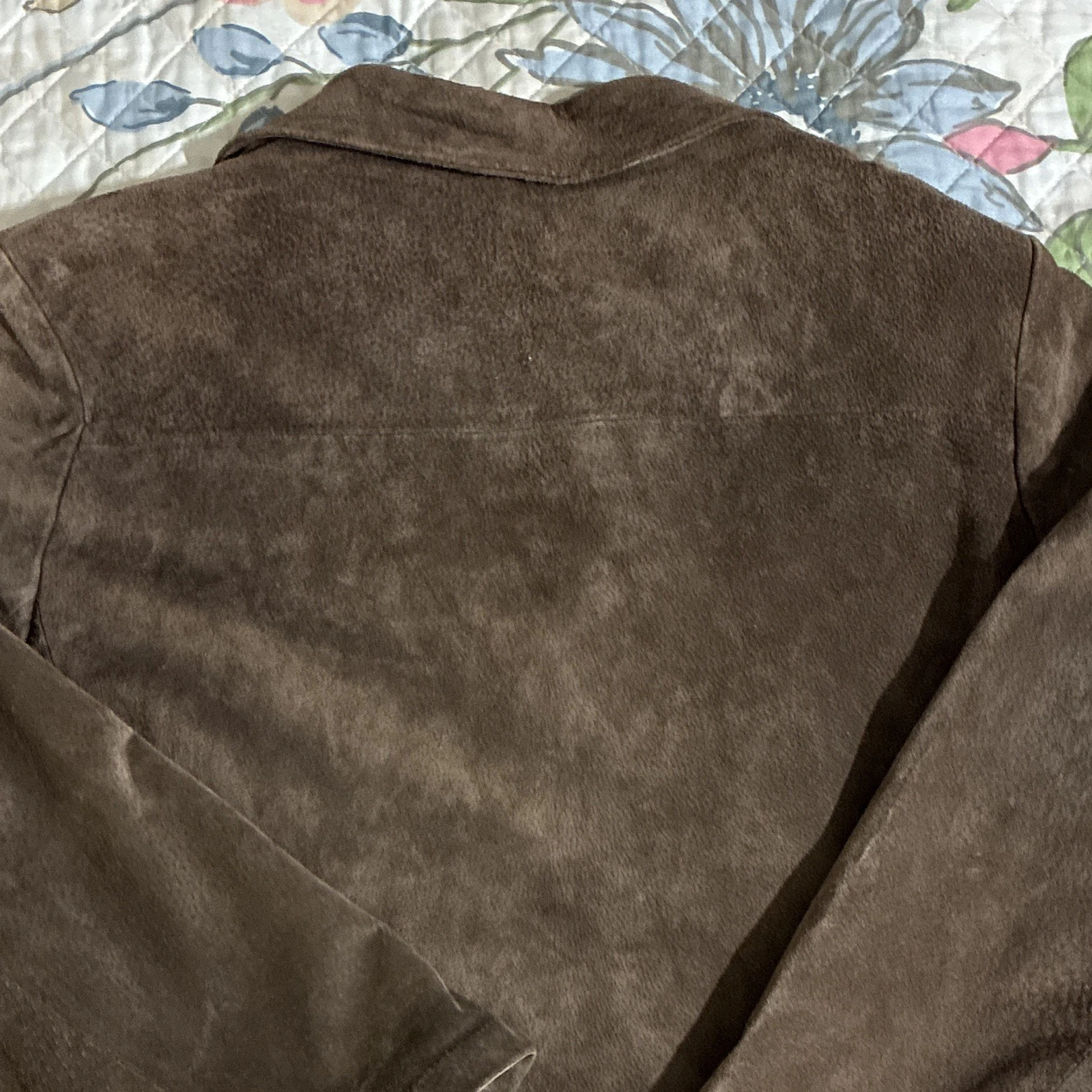 Stan Herman Studio Men's Brown Suede Leather Button Front Lined Jacket XL - product detail image 11