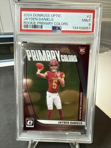 2024 Donruss Optic Jayden Daniels RC PSA 9 Primary Colors 🔥🔥🔥💵💵💵￼
