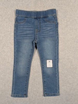 7 For All Mankind Girl Jeans Size 3T NEW Skinny Straight Soft Stretch Light Wash