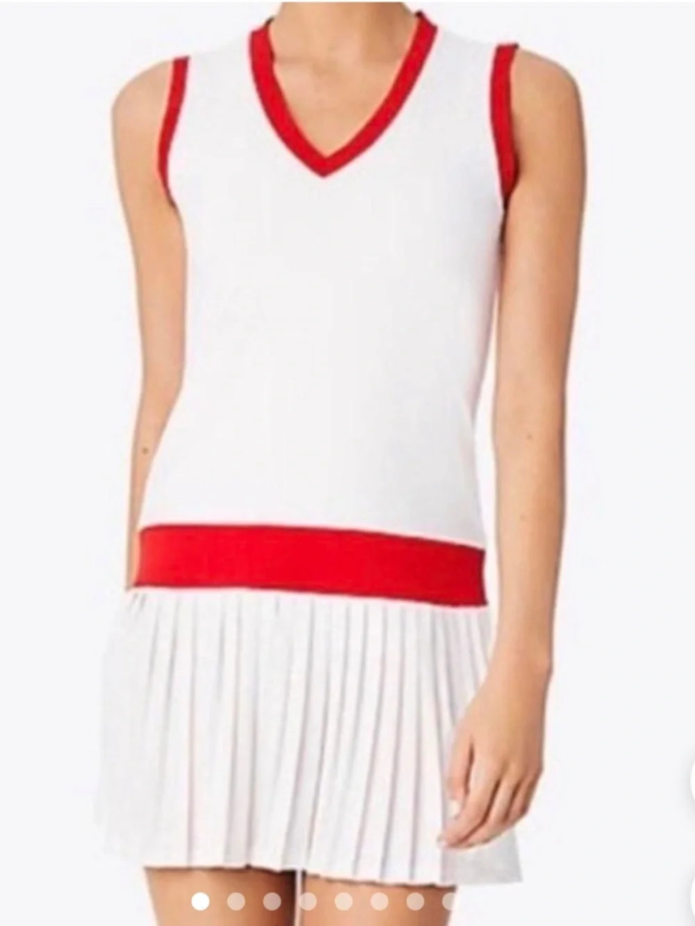 Tory Burch Performance Jersey V Neck Tennis Pickeball Sport Dress Women’s Sz S