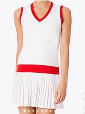 Tory Burch Performance Jersey V Neck Tennis Pickeball Sport Dress Women’s Sz S