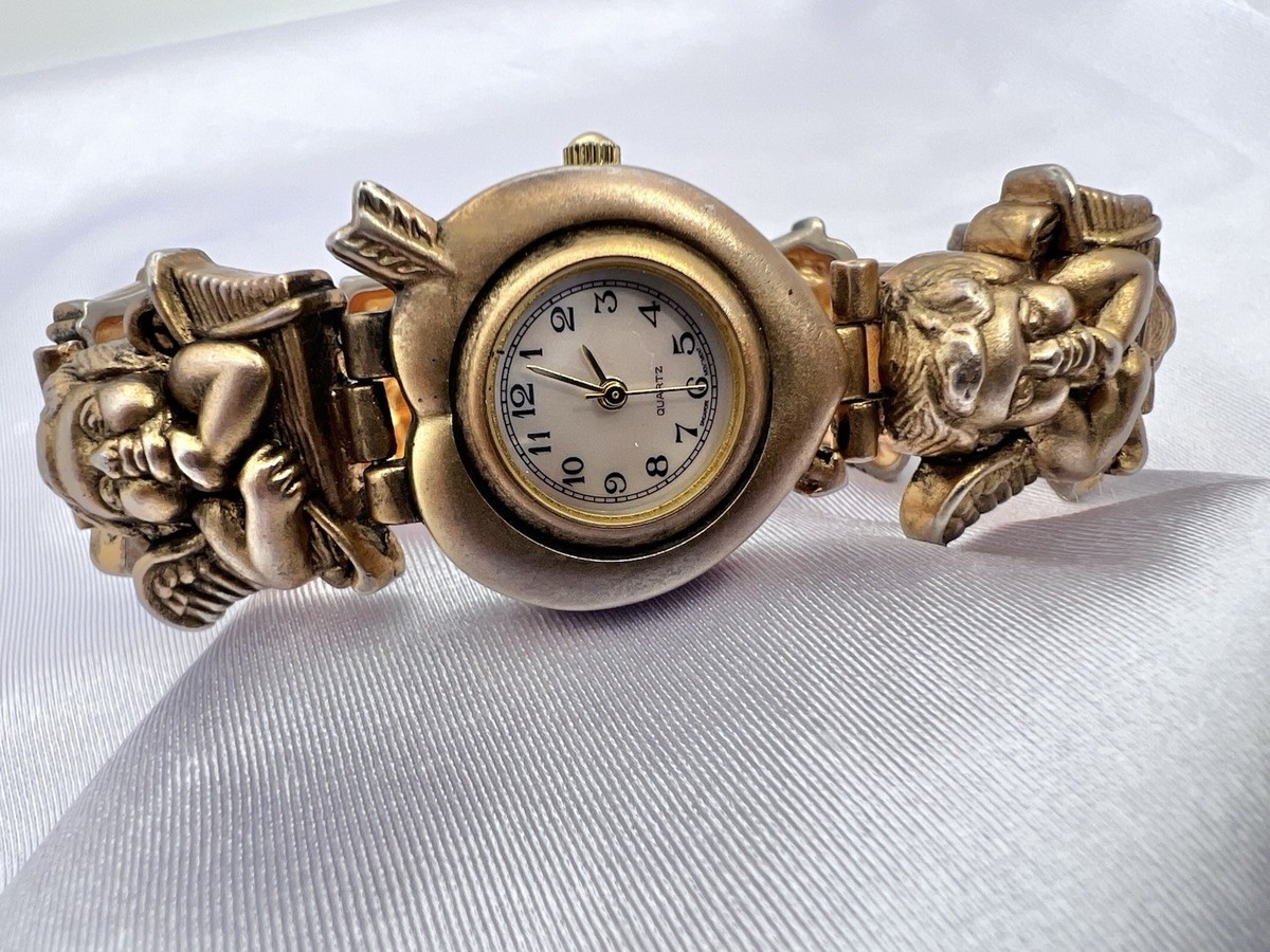 Gold Heart Cherub Bracelet Watch - Women\'s Accessories Love Cherub Bracelet - Cameo & Beyond main image 4