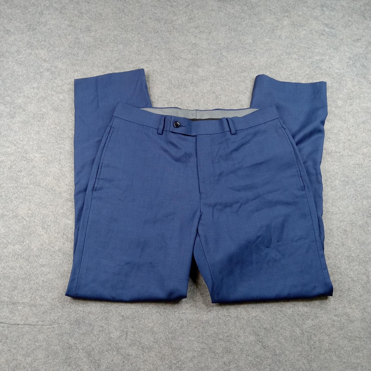 Calvin Klein Dress Pants Mens 32x30 Blue Wool Slim Fit Stretch Business | eBay Calvin Klein Dress Pants Mens 32x30 Blue Wool Slim Fit Stretch Business | eBay