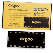 Magnetic 16-Port Signal RGB Controller, SATA Powered ARGB Controller PC
