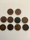 Ten Indian Head Pennies Lot