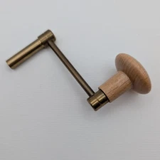 Brass & Wood Long Case Clock Key Heavy Duty Crank Winder – Select Size