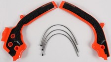 Acerbis 2449535225 Frame Guards, 16 ORANGE/BLACK