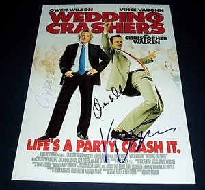 Wedding Crashers Cast Pp Signed Poster 12x8 Owen Wilson Ebay