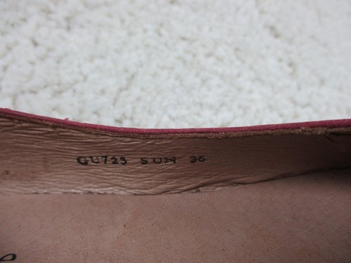 Sundance Wedge Shoes Women 6 Red 36 Suede Mam'zelle Mary Jane Leather GU723 NWOT - Picture 15 of 24
