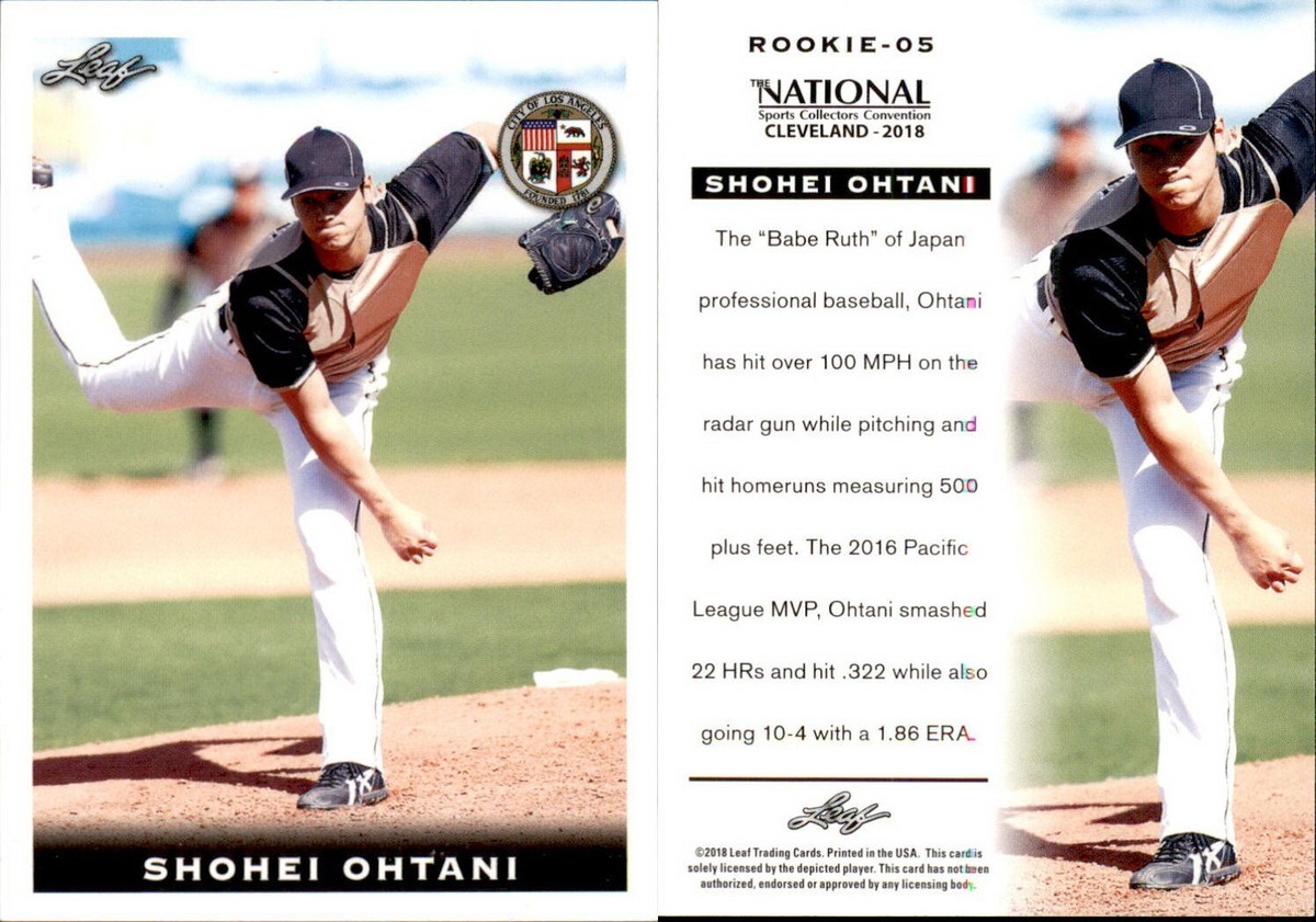 2018 Leaf National Convention Rookies Shohei Ohtani #ROOKIE-05 RC