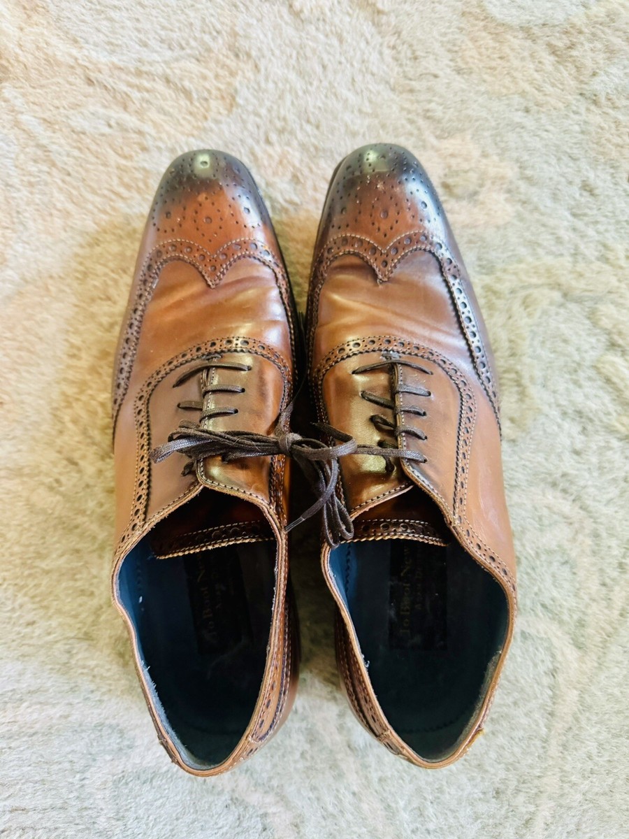 To Boot New York Men\'s Size 9 Adam Derrick Black Leather Wingtip Oxfords ITALY s-l400.jpg main image 2