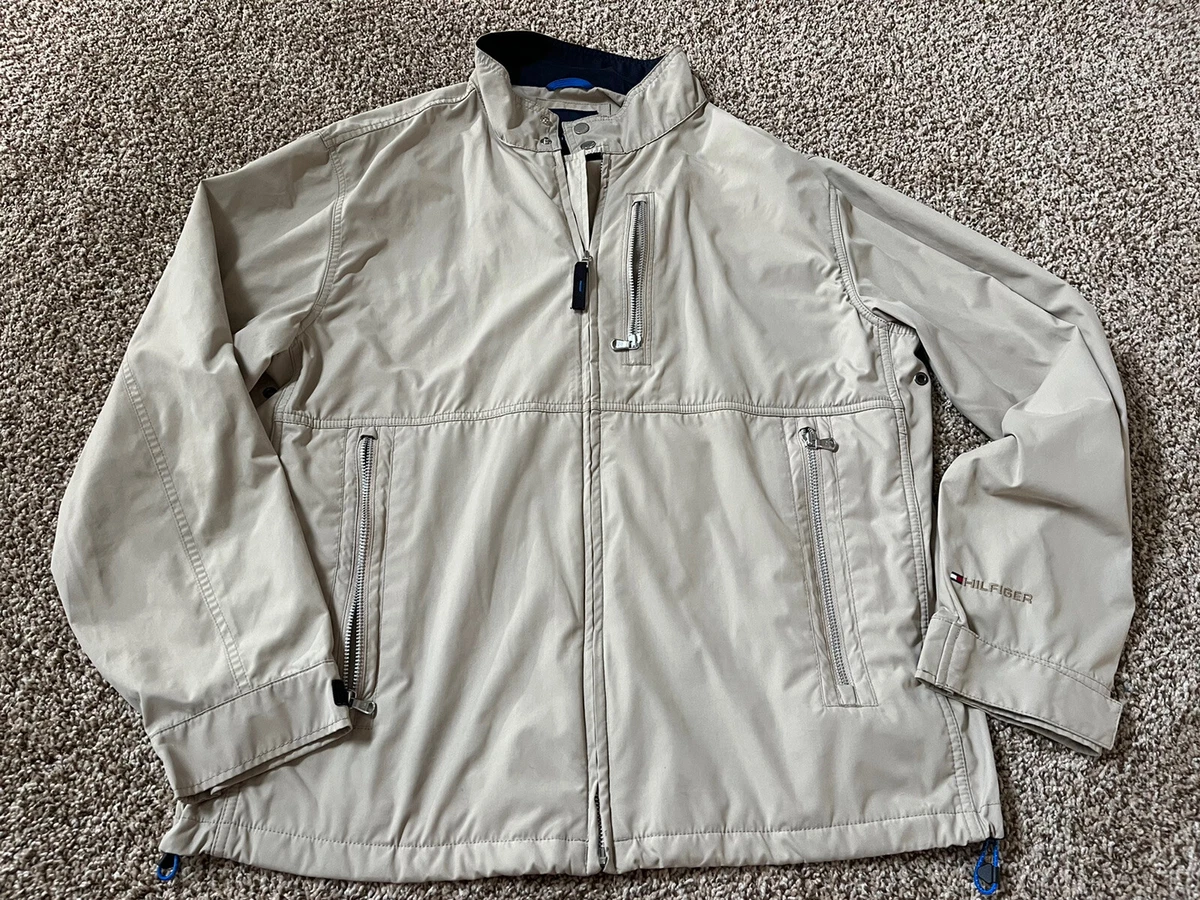 Tommy Hilfiger Khaki Windbreaker Jacket Full Zip XL | eBay