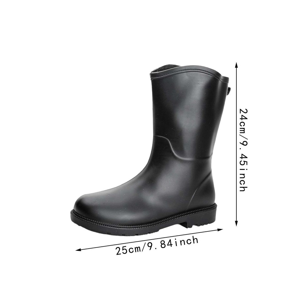 Women's Rain Boots Waterproof Mid Calf Rain Boots for Camping Hiking