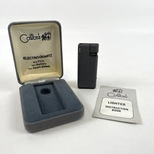 🔥VTG Colibri Electro-Quartz Flat Charcoal Grey Lighter W/ Original Box🔥