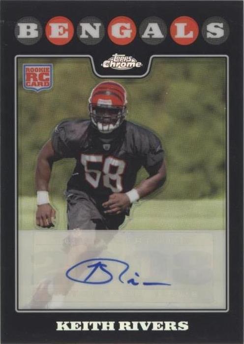 Keith Rivers Nfl 2008 Topps Chrome - Keith Rivers #TC252 Refractor Rookie Autographs /50 ...