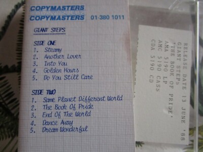 Giant Steps Giant Steps Copymaster Advance Promo Pre Release Cassette Tape Album