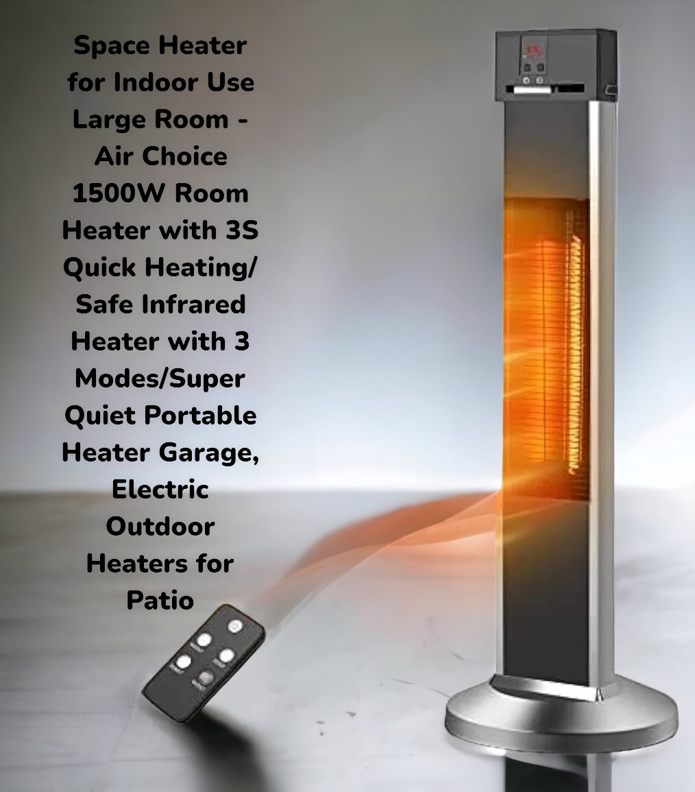 Space Heater For Indoor Use Large Room 1500w Room Heater With 3s Quick Heating/-image