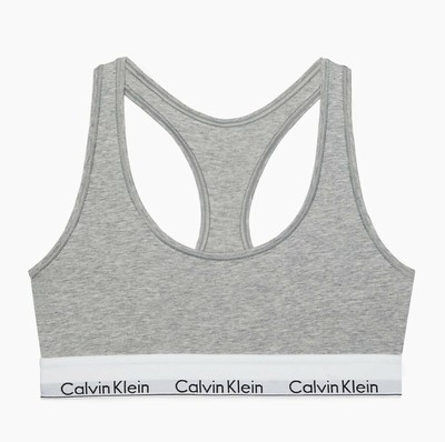 calvin klein gray sports bra